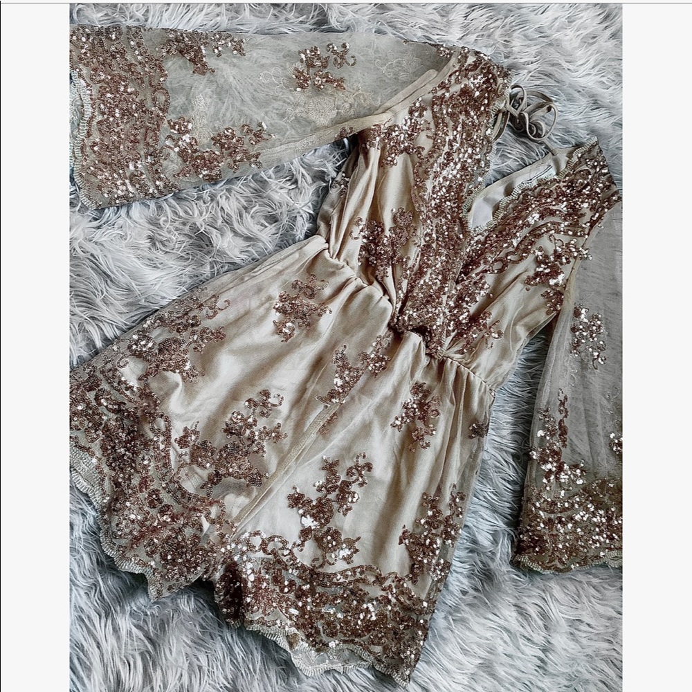 Rose Gold Sequin Romper